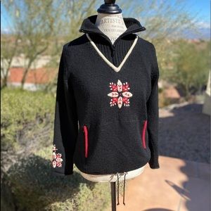 Icelandic Hand knit  Wool Pullovers BLK, Crm, Rd